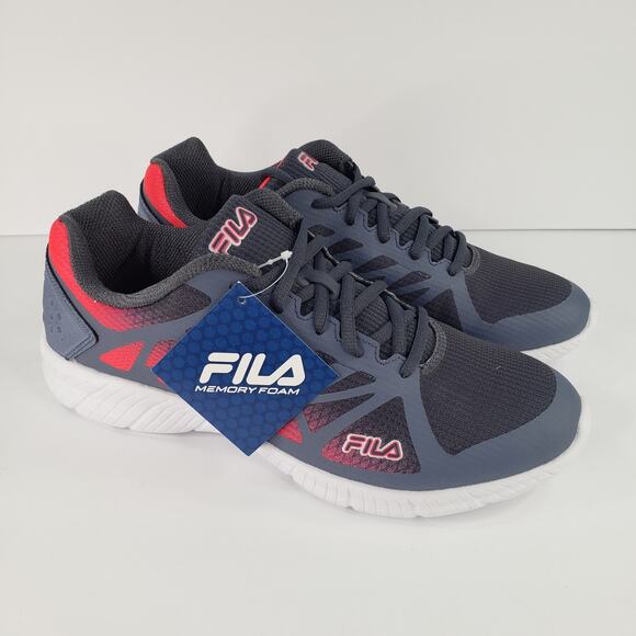 FILA Running Shoes Womens Size 12 Memory Foam Fantom 6 Gray Grey & Neon Pink - Picture 2 of 14